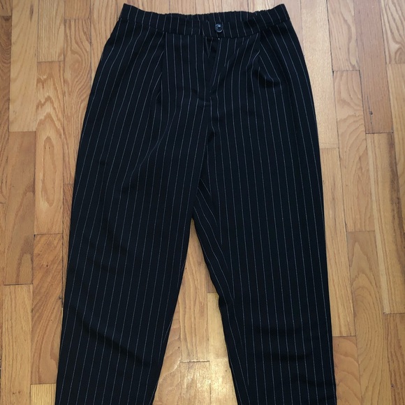 H&M vertical striped black pants - Picture 1 of 2